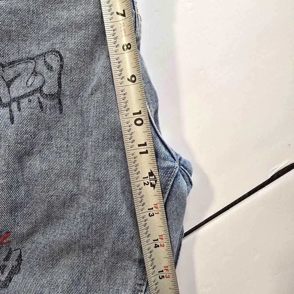 Romwe XL Graffiti Jeans Distressed Rainbow Cloud Streetwear Festival Y2K Style - Picture 8 of 16